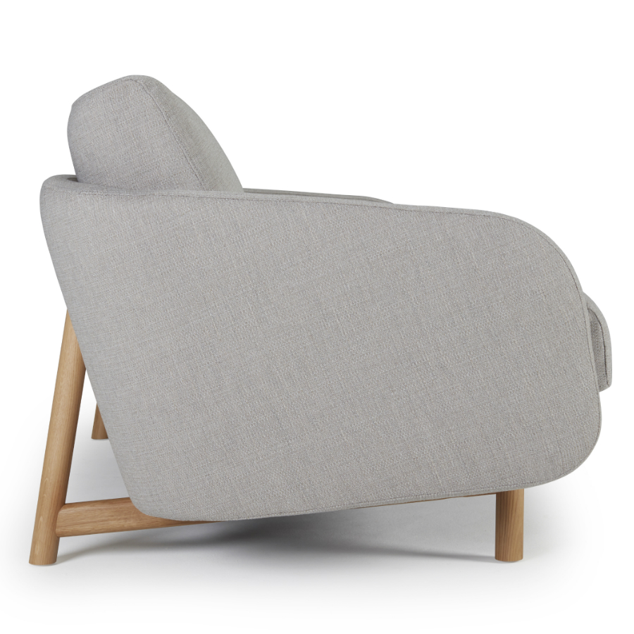 Диван трехместный Tved с ножками из дуба, светло-серый Kragelund 29003202163 - Вид №2