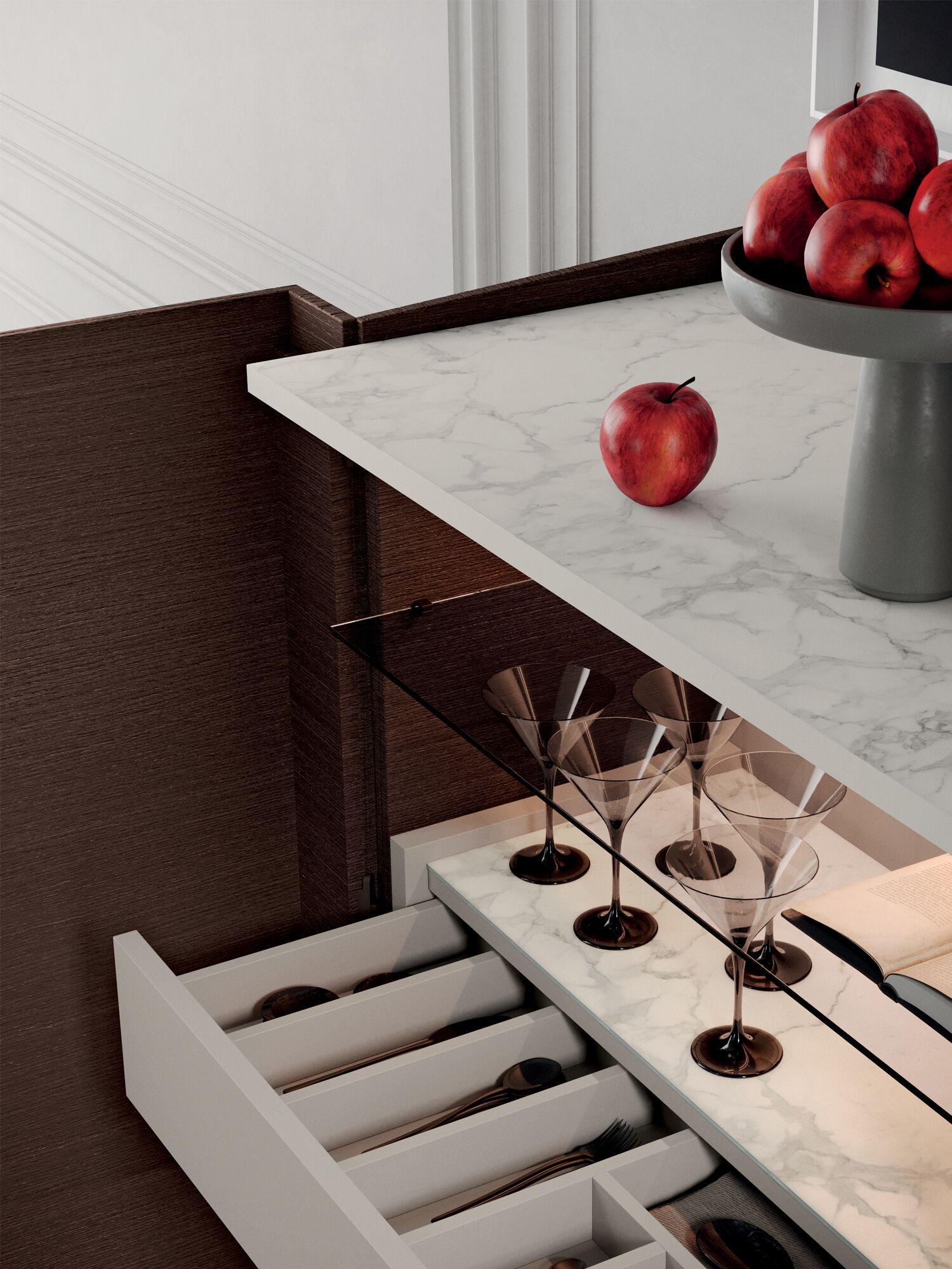 Деревянный шкаф с распашными дверцами Kico Living Complements ARCH-00027416 - Вид №2