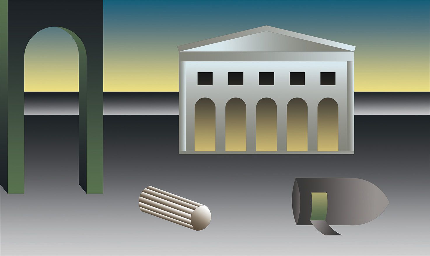 Обои с пейзажами Jannelli&Volpi POSTMODERNO#2 ARCH-00086187 - Вид №2