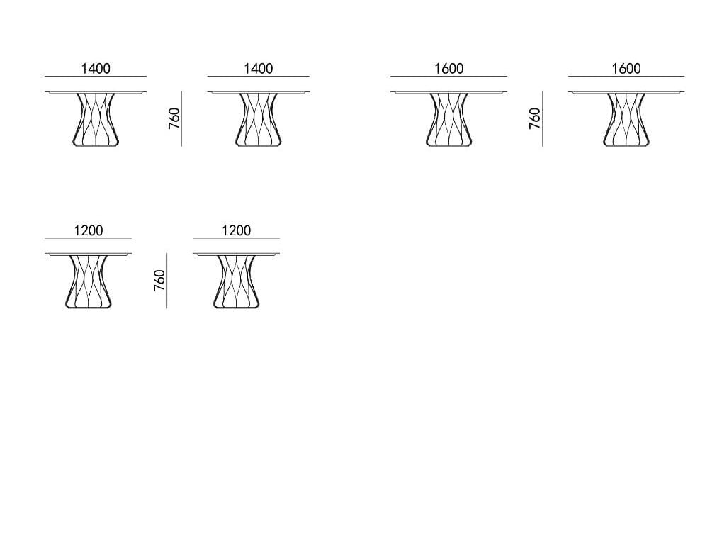 Круглый обеденный стол из мрамора и дерева HC28 maison CLARA ARCH-00025101 - Вид №1