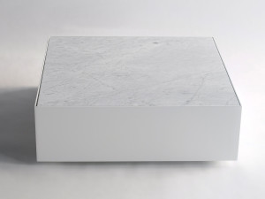 Мраморный квадратный низкий журнальный столик