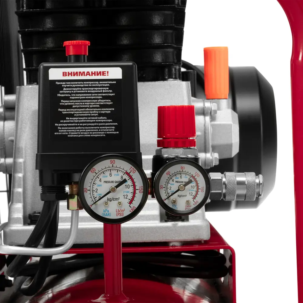 Компрессор сетевой ременной масляный Kronwerk 58106, 100 л 380 л/мин STLM-2196351 - Вид №15