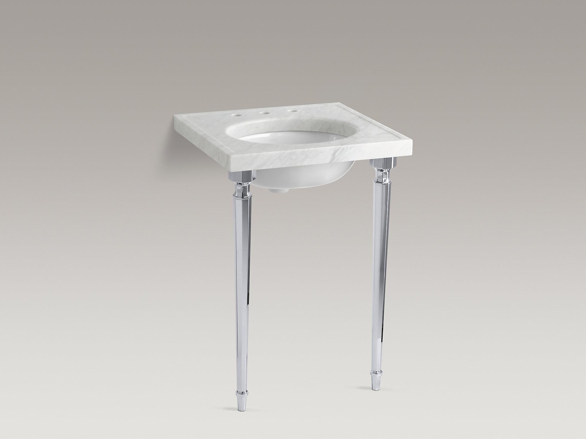 KOHLER Kathryn Восьмиугольные конические ножки стола из латуни K-6839-CP  - Вид №4