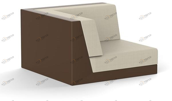 VONDOM Модульное угловое садовое кресло из виниловой ткани Pixel sun-id-1363340