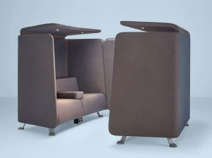 Prooff Акустическая офисная кабина из ткани со встроенным освещением для кофе-брейка  #004.02