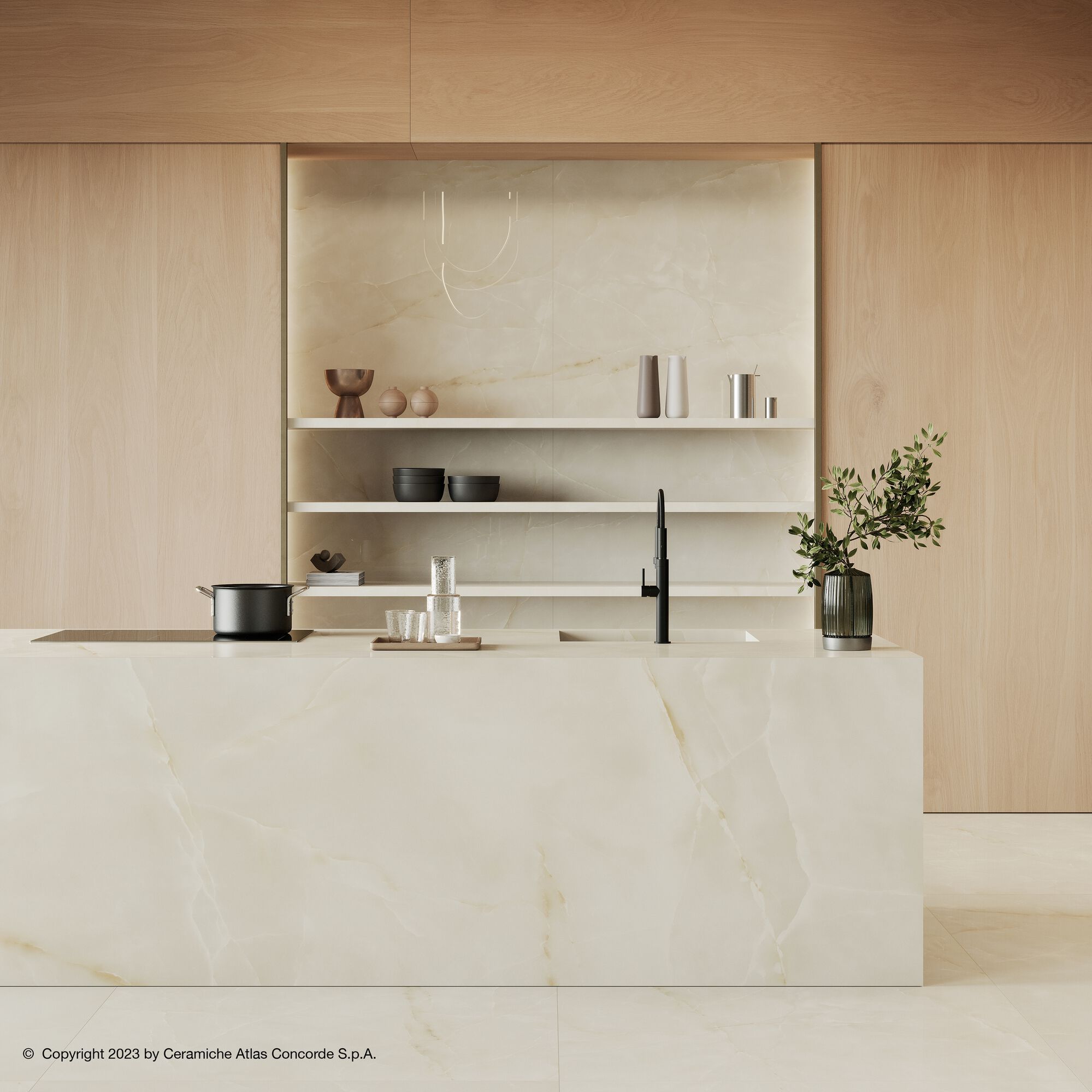 Напольное / керамогранит с эффектом оникса Atlas Concorde Marvel Onyx ARCH-00100320 - Вид №16