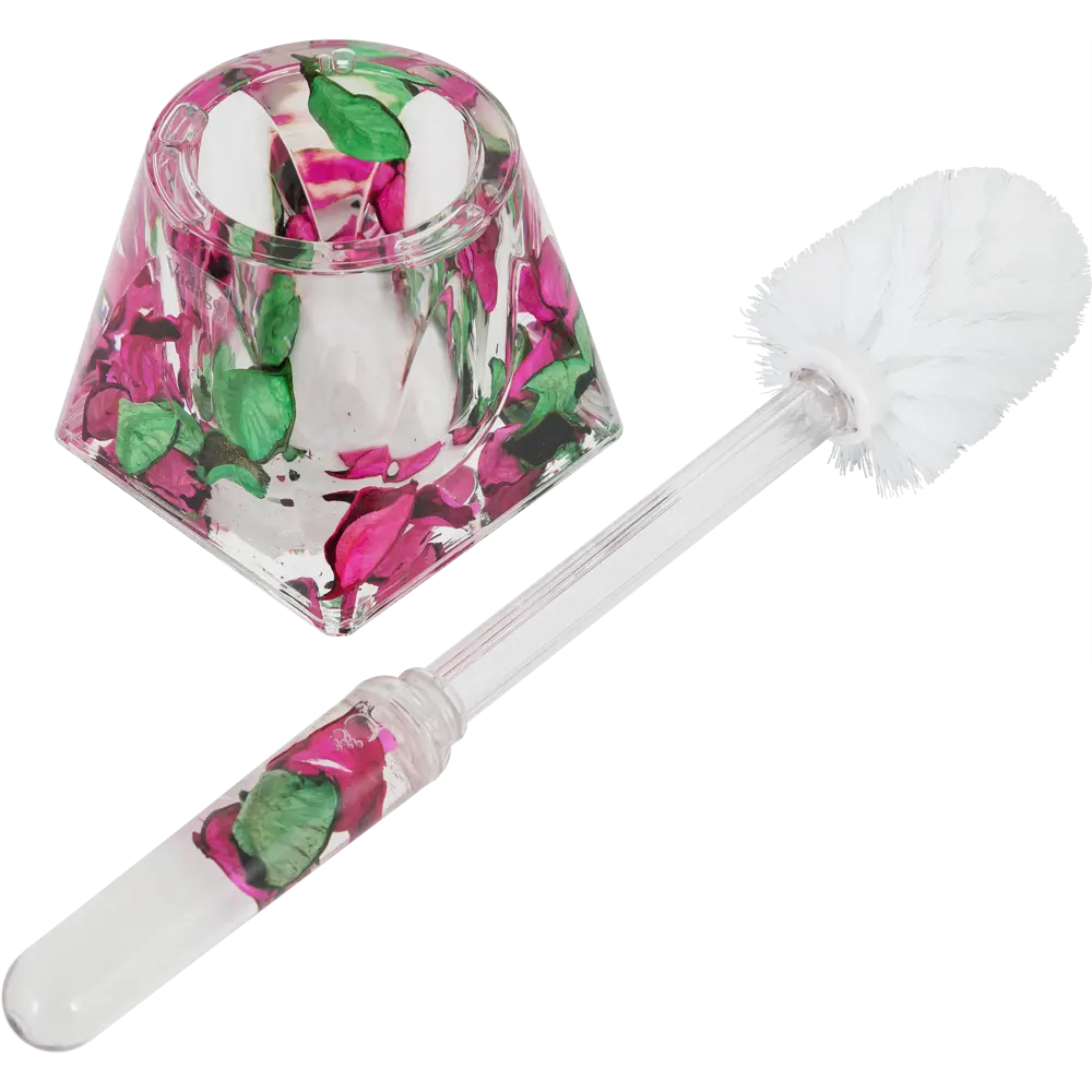 Держатель ершика для унитаза Vidage Опавшие Лепестки пластик цвет прозрачный STLM-2064177 - Вид №2