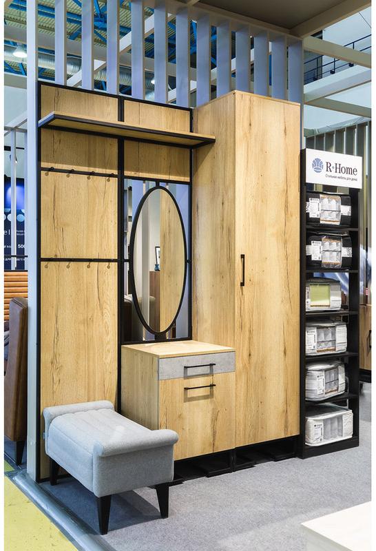 52271 Комод для обуви с ящиком Loft Дуб натур/Бетон R-HOME 4009301h_Натур - Вид №11