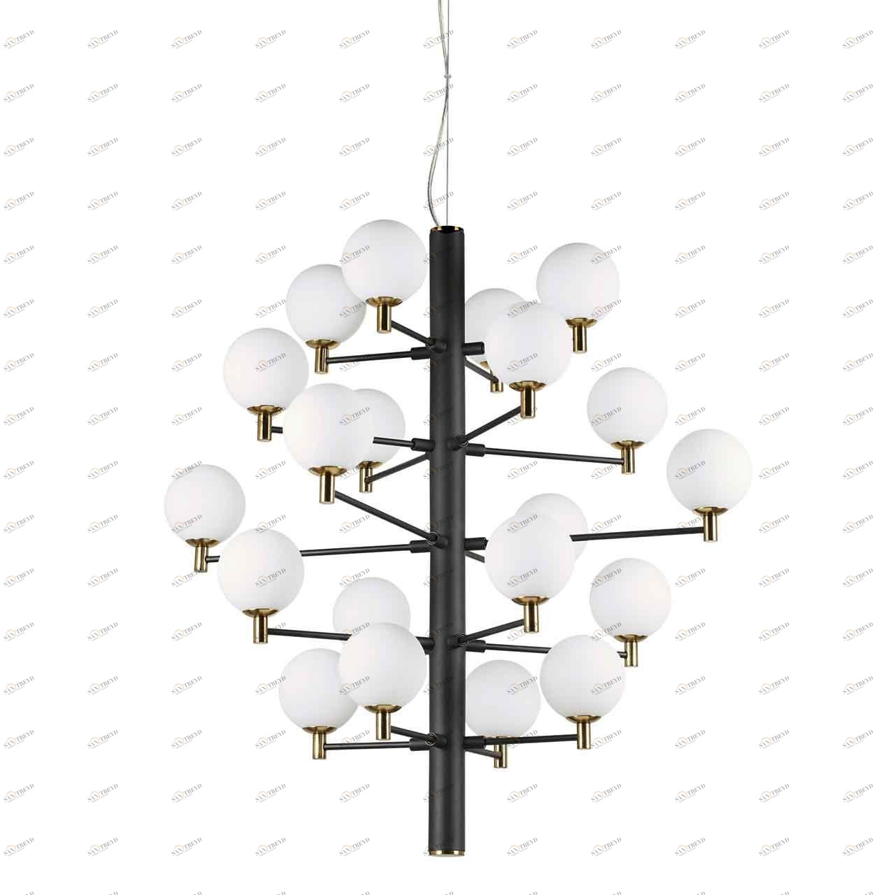 Подвесная люстра Ideal Lux Copernico SP20 Nero IDEAL LUX ДИЗАЙНЕРСКИЕ, COPERNICO 313629 Белый 