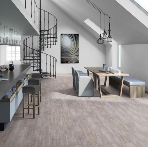 Виниловый ламинат Tarkett Lounge Moby Дуб с брашью (Текстурированная) 914,4х152,4/101,6 мм 1000901231 - Вид №4