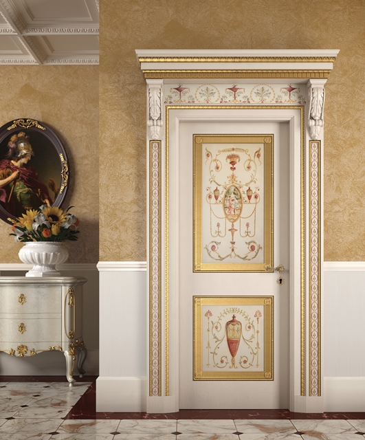 Ch2-1 Tifernoit Дверь, украшенная вручную Porte 