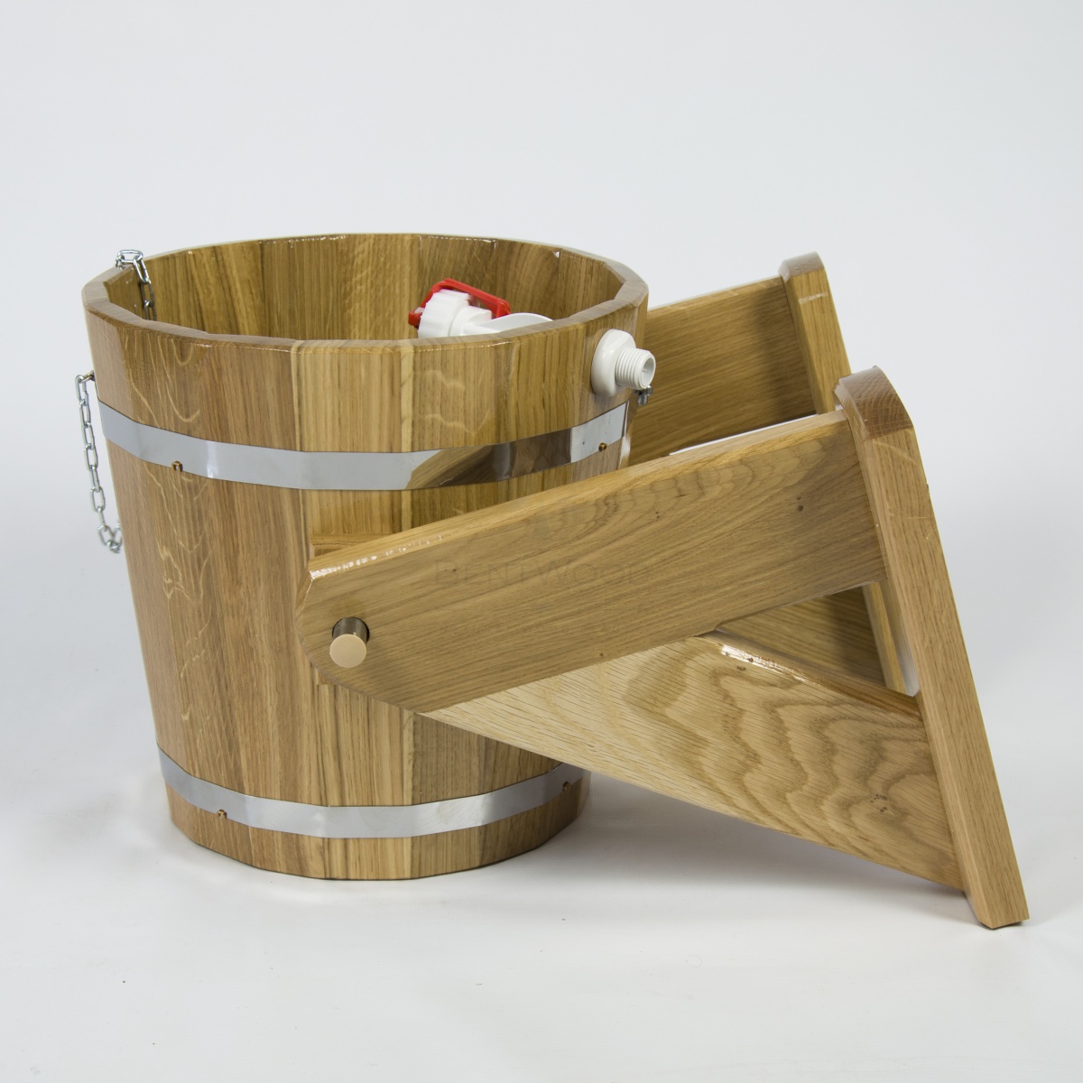 145 Обливное устройство из дуба 12 литров (дуб натуральный) Alyarus  - Вид №4