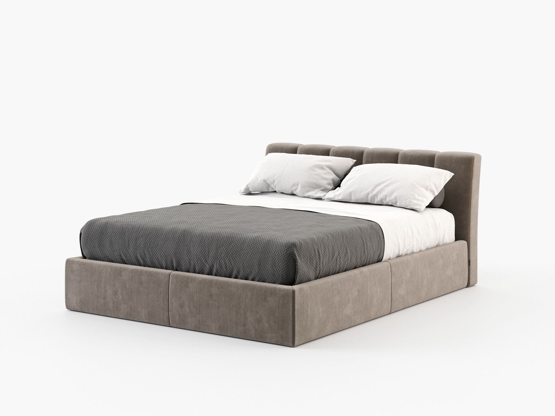 Двуспальная кровать из ткани с мягким изголовьем Laskasas ARCH-00031330 - Вид №9