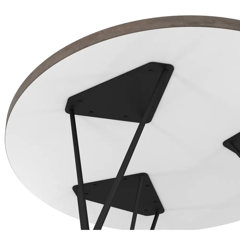 Журнальный столик Lap круглый 60x60x38 см черный Sheffilton STLM-2056436 - Вид №4