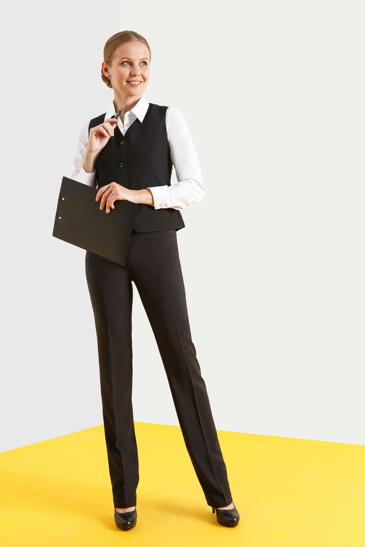 62877 Жилет  женский BLACK El-Risto  Одежда для официантов  размер 54  - Вид №4