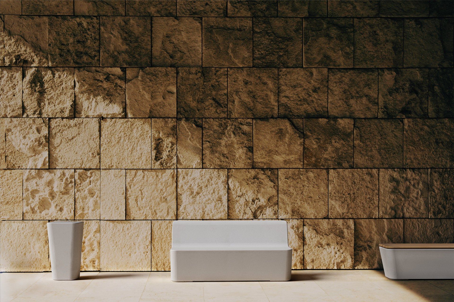 Бетонная скамья со спинкой SIT Smooth ARCH-00071362 - Вид №4