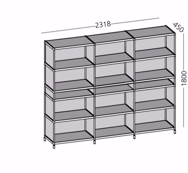 Alias Модульный открытый книжный шкаф из метакрилата Sec sun-id-1401649 - Вид №1