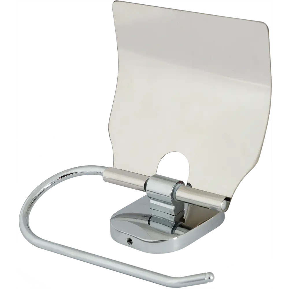 Держатель для туалетной бумаги Mr Penguin Квадрат с крышкой цвет хром STLM-2156258 - Вид №1
