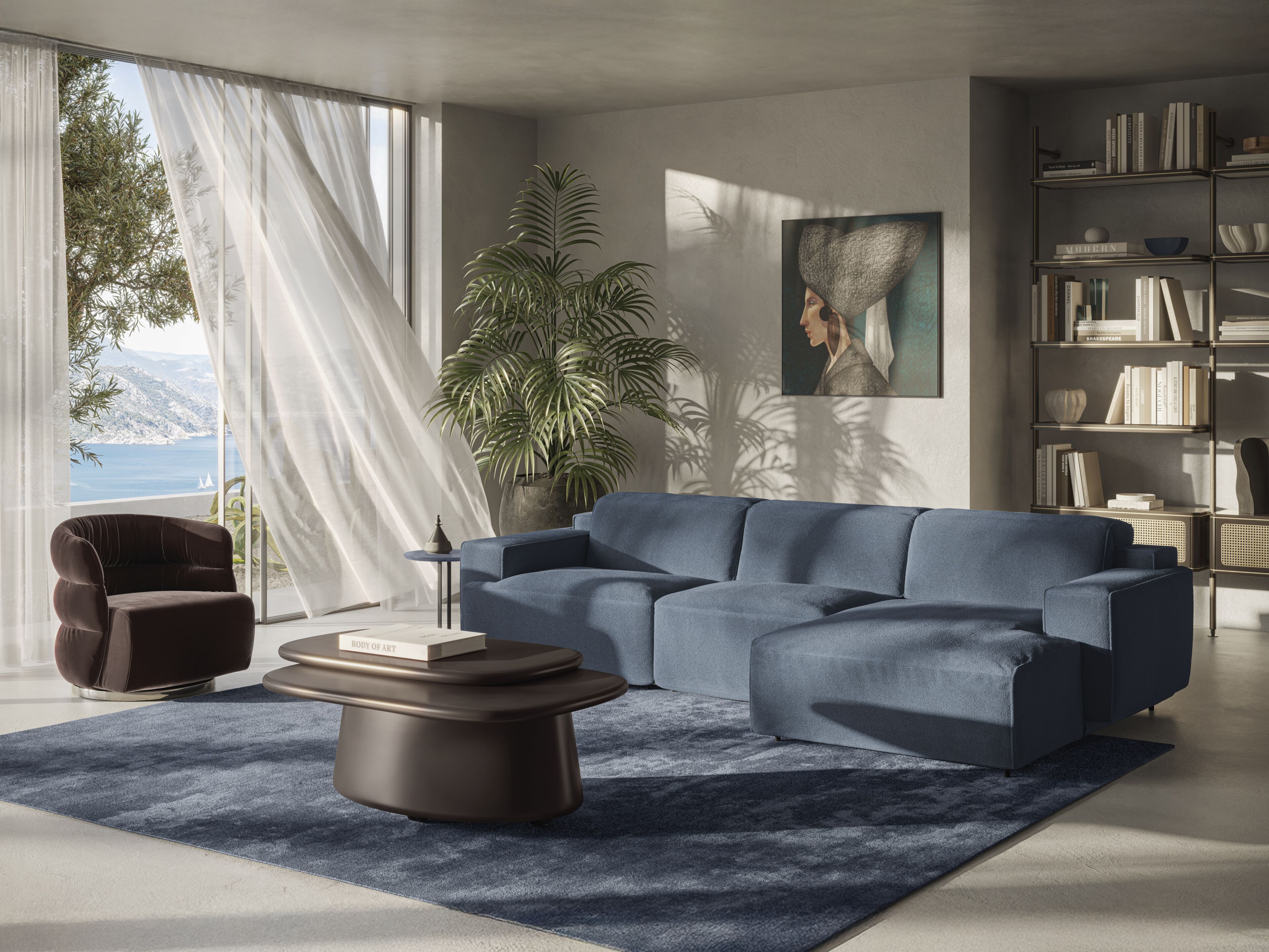 2-местный тканевый диван с откидной спинкой Natuzzi Italia IAGO ARCH-00020346 - Вид №2