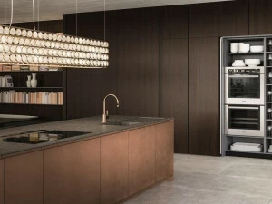 Elmar Модульная кухня из стали и дерева с островом El_01