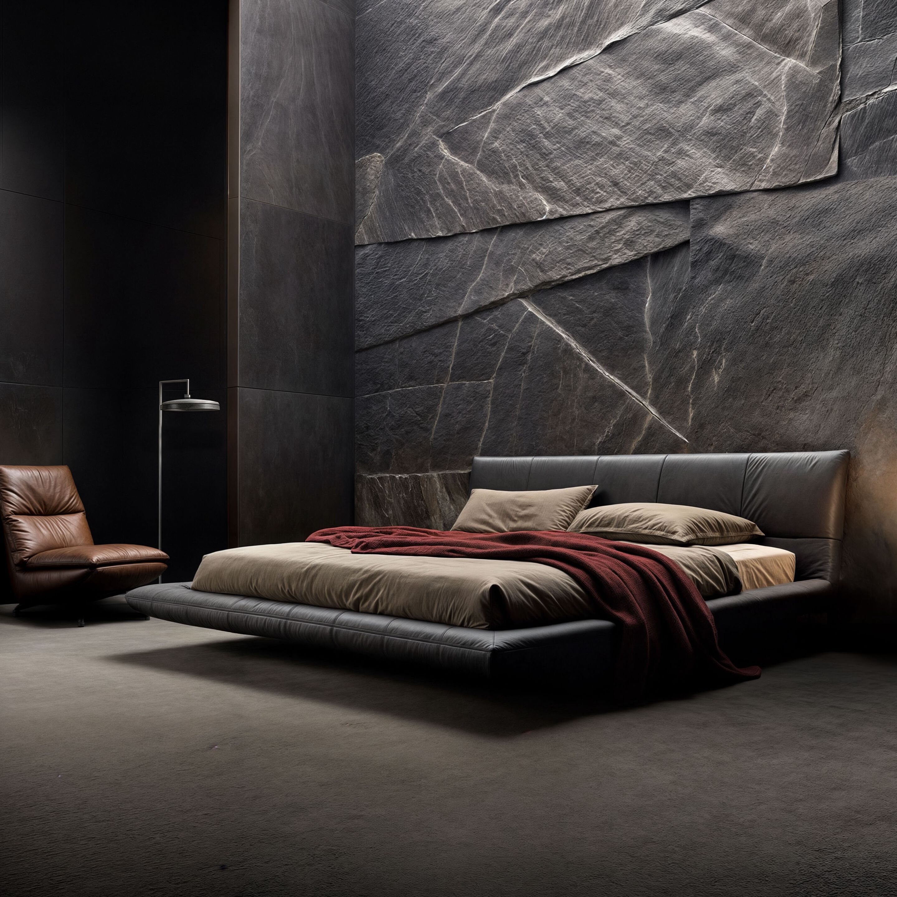 Кожаная двуспальная кровать Wayne Enterprises Home Collection WE-021 ARCH-00075082 - Вид №1