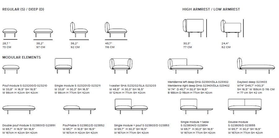 Тканевый угловой модульный садовый диван TRIBÙ Senja ARCH-00108940 - Вид №8