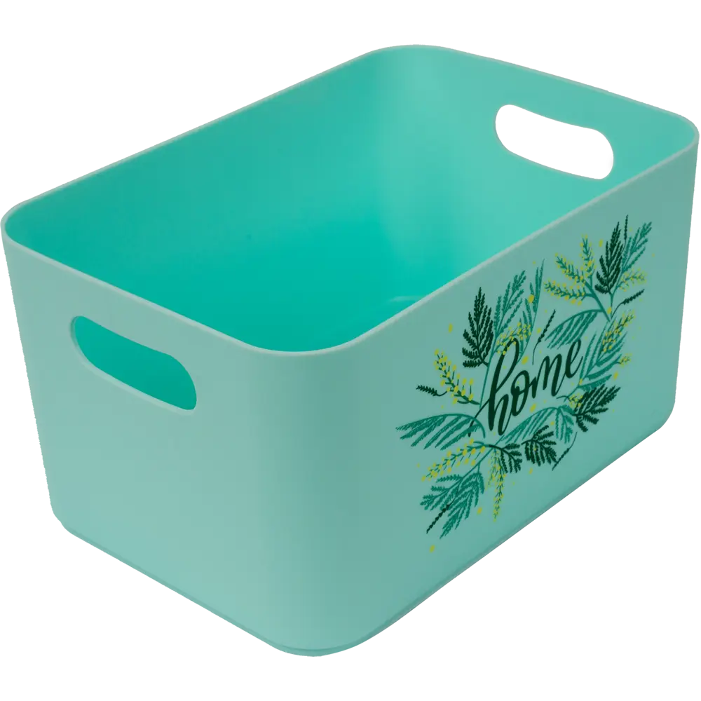 Корзина Home цвет 15.79x12.12x11.5 см пластик мята Santreyd STLM-2112358 - Вид №1