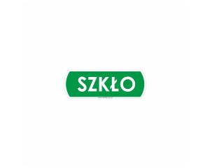 DX674 НАКЛЕЙКА ДЛЯ РАЗДЕЛИТЕЛЬНОЙ КОРЗИНЫ - СТЕКЛО, МАЛЕНЬКАЯ, РАЗМЕР 10 Х 3,5 СМ Merida
