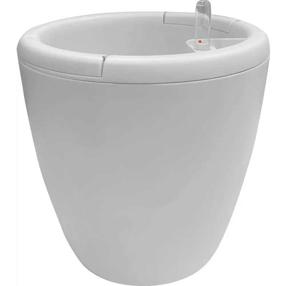 Горшок цветочный с автополивом Ingreen ø16 h18.6 см v2 л с автополивом пластик белый Munchen STLM-2016802