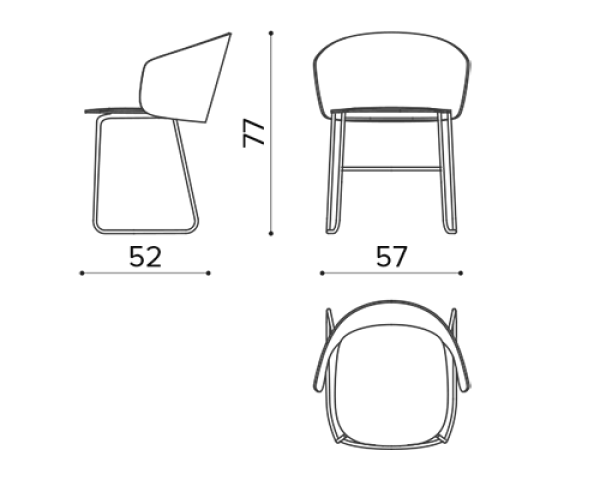 NT 1045 W57 x D52 x H77 cm True Design Not Wood - Вид №1
