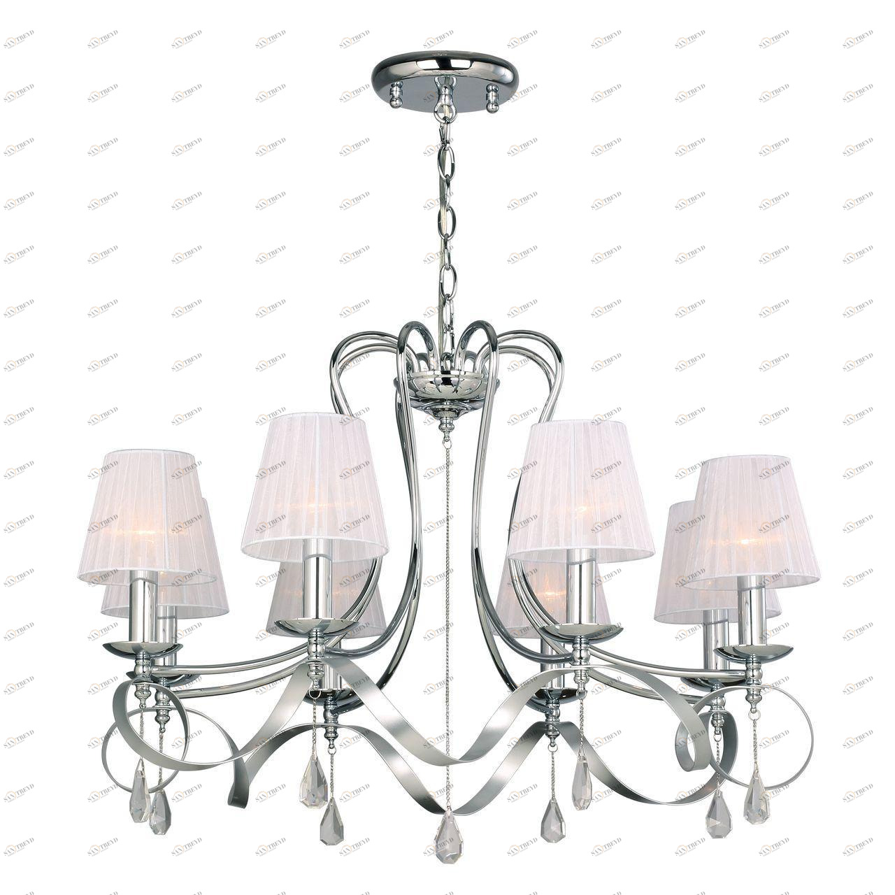 Подвесная люстра Favourite Amabilis 2597-8P FAVOURITE ДИЗАЙНЕРСКИЕ, AMABILIS 337034 Белый;серебро 