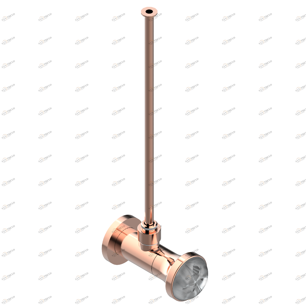 A42-181/S Кран запорный 1/2" стильный регулируемый с 30 cм трубкой Thg-paris Pomme Розовое золото A42-181/S CAT.F