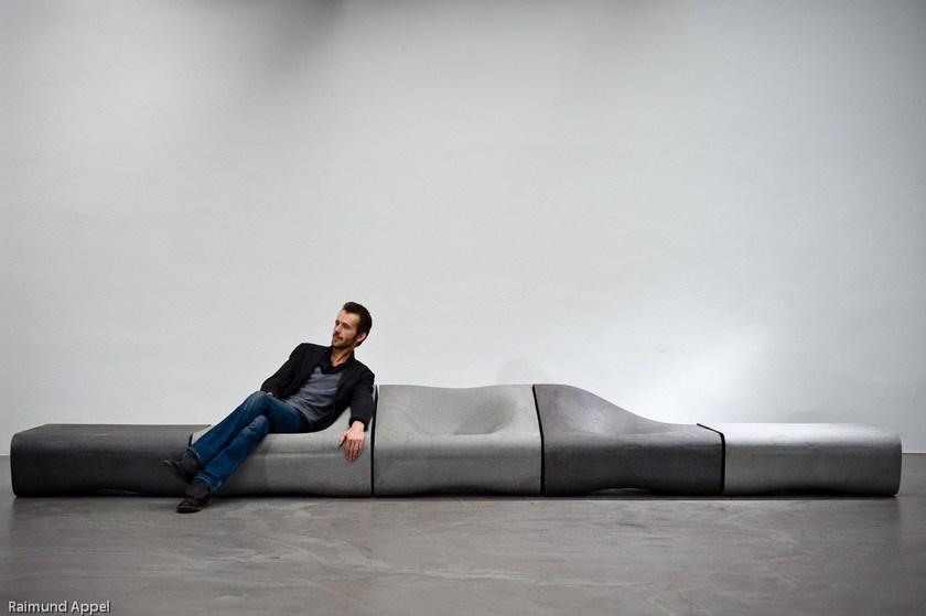 SWISSPEARL Italia Модульная скамейка из бетона со спинкой Design sun-id-1465693 - Вид №6