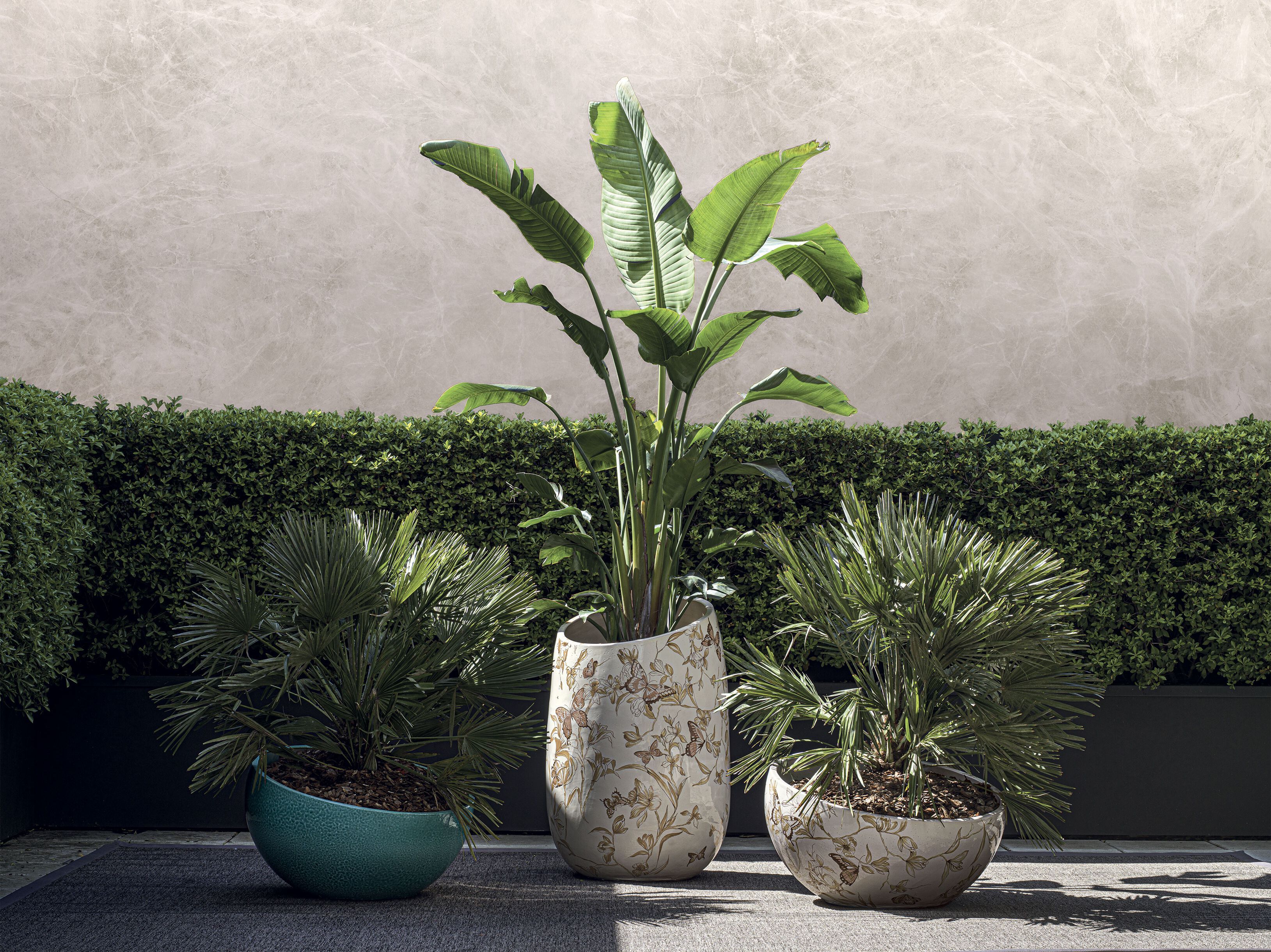 Керамический ручной работы высокий садовый горшок Longhi курорт ARCH-00138356 - Вид №1