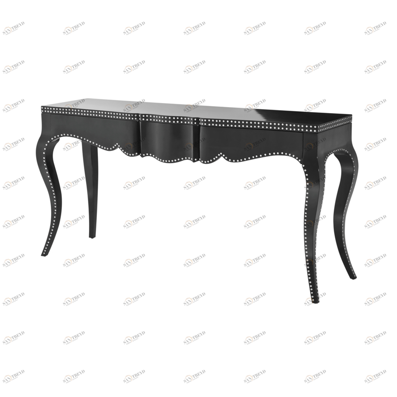 Консоль черная с фигурным подстольем и гнутыми ножками, венге Margaret от Eichholtz EICHHOLTZ EICHHOLTZ 060949 Венге 