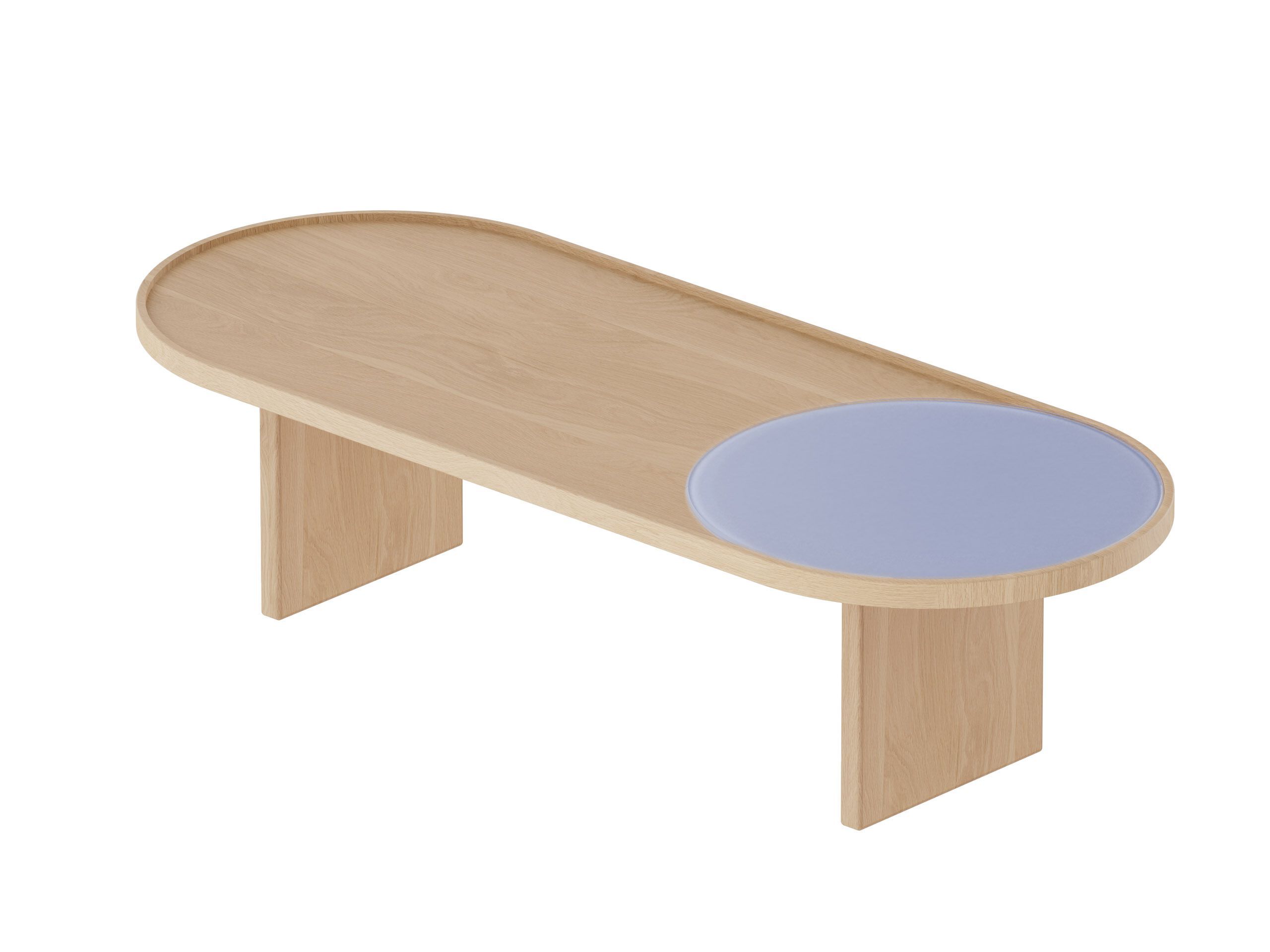 Овальный журнальный столик из дерева и стекла Noah Living Piet ARCH-00144652 - Вид №19