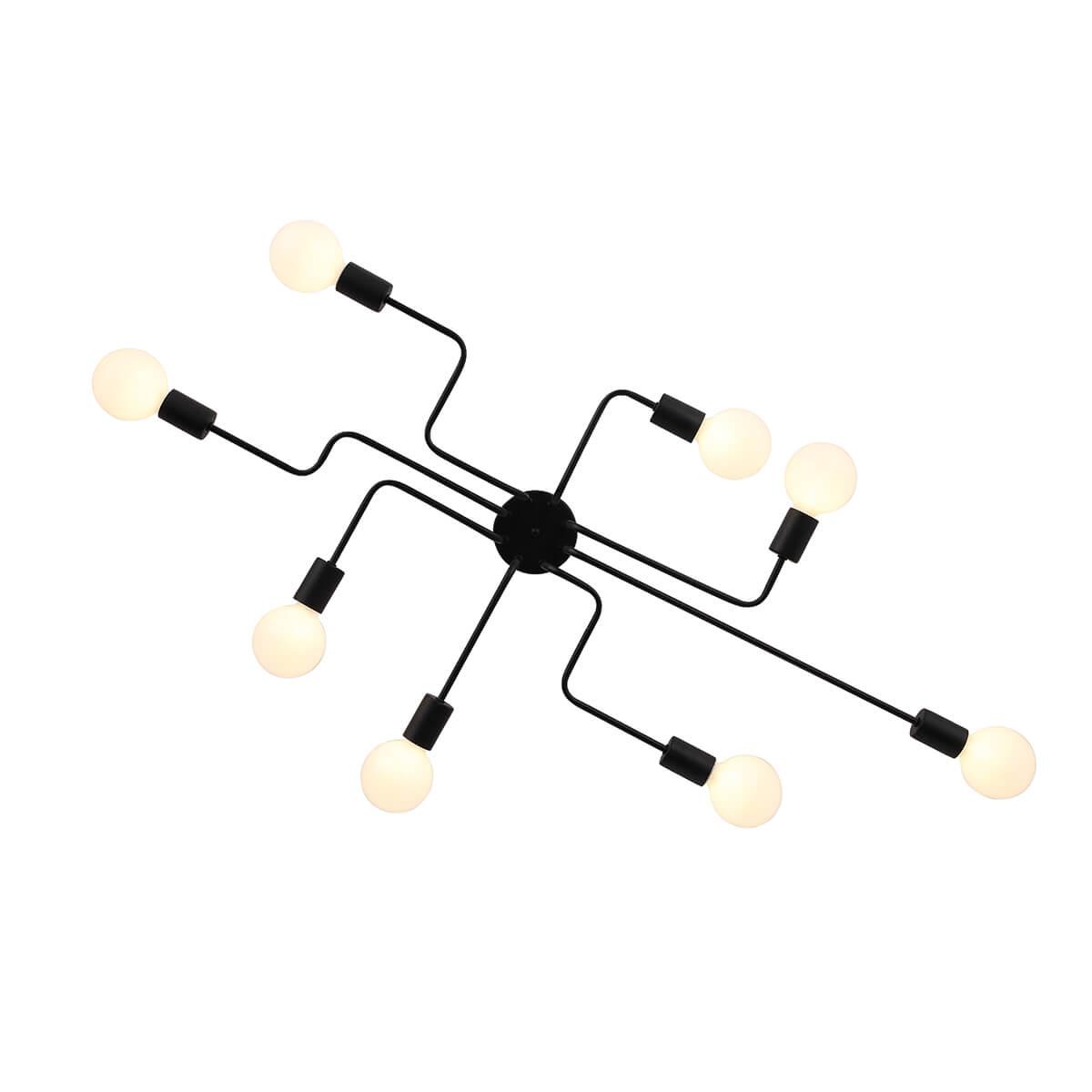 Люстра черная потолочная 8 ламп ST Luce Ano SL419.442.08 ST LUCE ДИЗАЙНЕРСКИЕ, ANO 00-3833807 Черный  - Вид №3