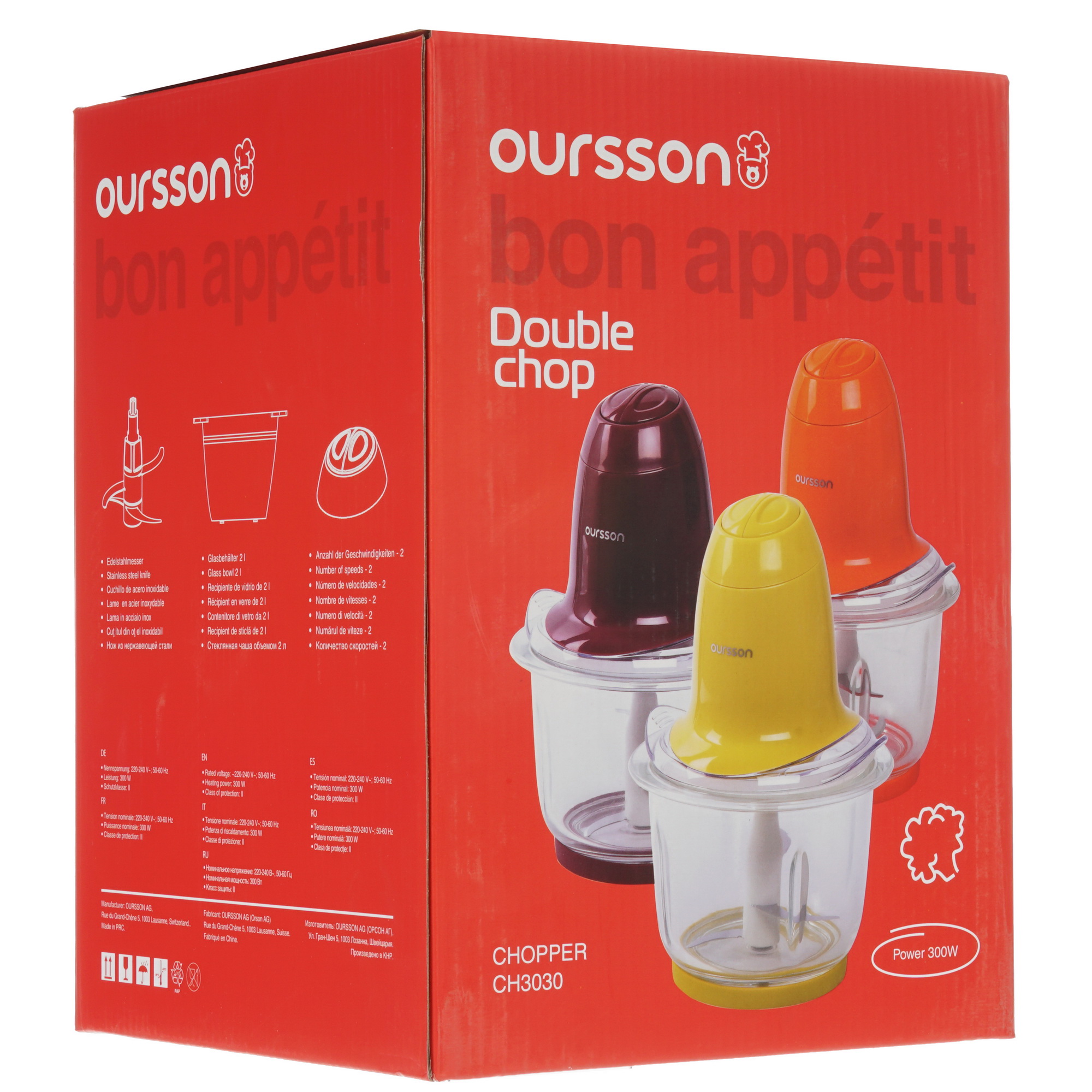 8192545 Измельчитель  Oursson CH3030/GA зеленый STDN-0021503 - Вид №6