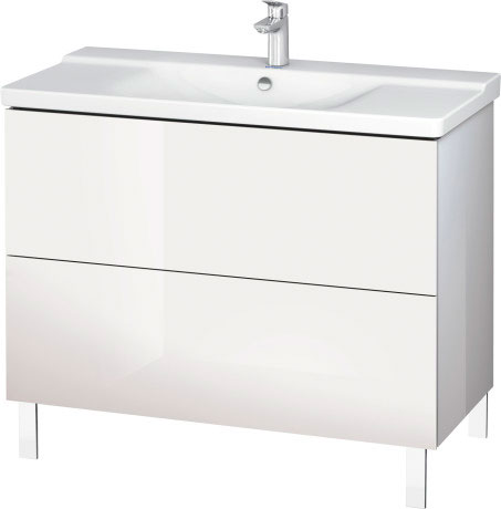 LC660207272 L-Cube Тумбочка напольная Дуб брашированный, натуральный шпон Duravit - Вид №1