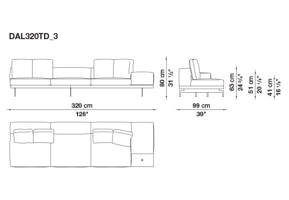 3-местный тканевый диван B&B Italia док ARCH-00033457 - Вид №50