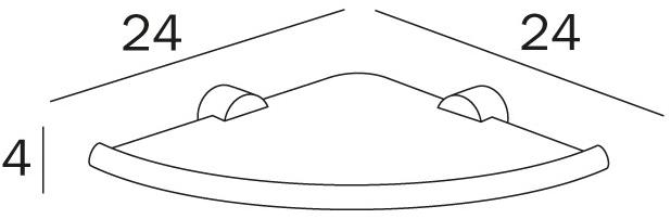 INDA® Хрустальная полка для ванной Hotellerie A0431v - Вид №1