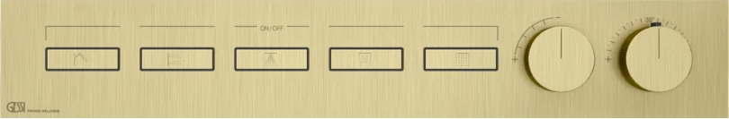 Смеситель для душа 63018 727 Gessi Hi-fi ЛАТУНЬ МАТОВАЯ PVD