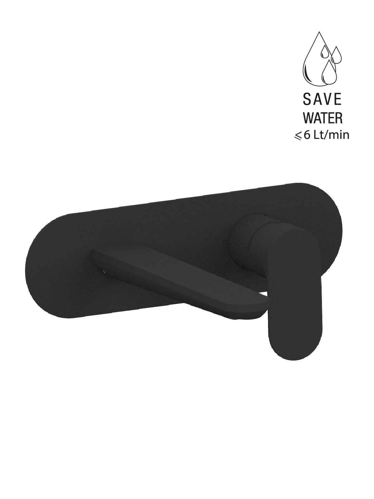 Настенный смеситель для раковины с пластиной без слива Rubinetterie Frattini Lea ARCH-00115506 - Вид №5