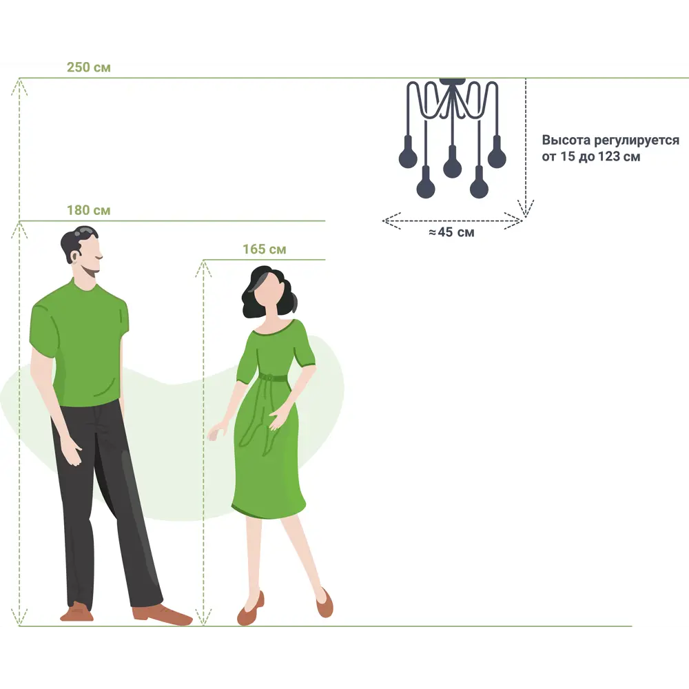 Люстра Vitaluce 8 ламп 24м² Е14 цвет белый матовый STLM-2189194 - Вид №1