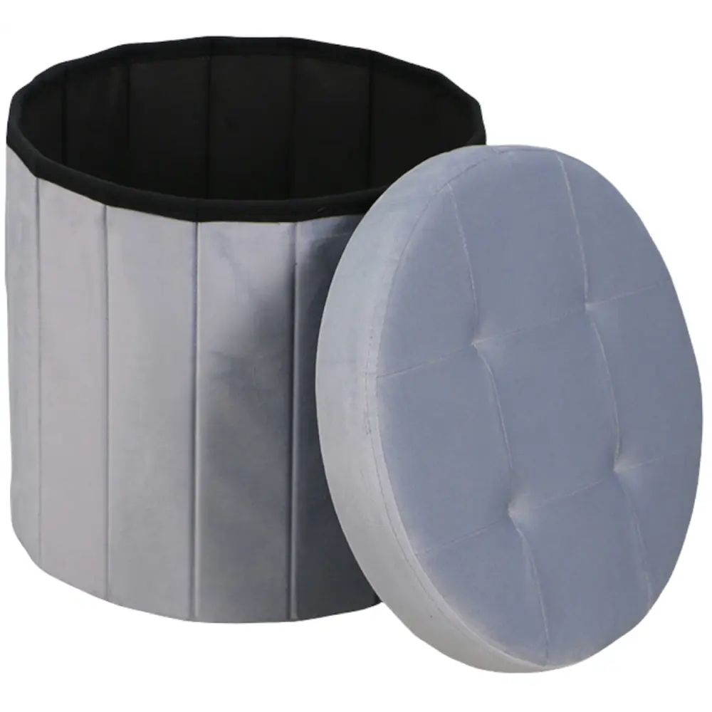 Пуф складной с нишей ø 38 см цвет серый DREAM RIVER STLM-2040822 - Вид №2