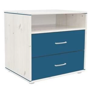 Комод Flexa Classiс storage с 2 выдвижными ящиками и 1 полкой, белый/искусственно состаренный/голубо