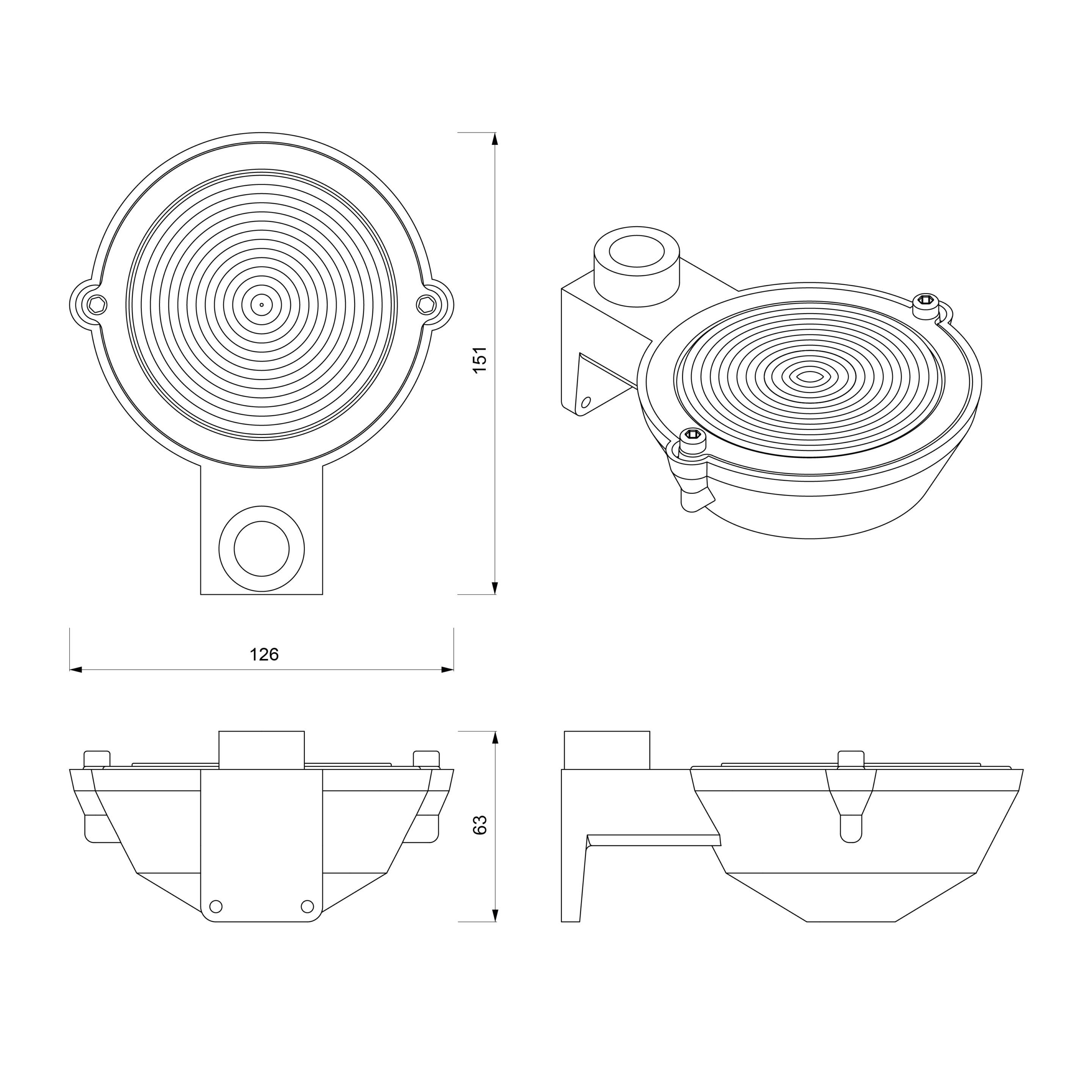 Анодированный алюминиевый настенный светильник Genuit Graphite ARCH-00031809 - Вид №6