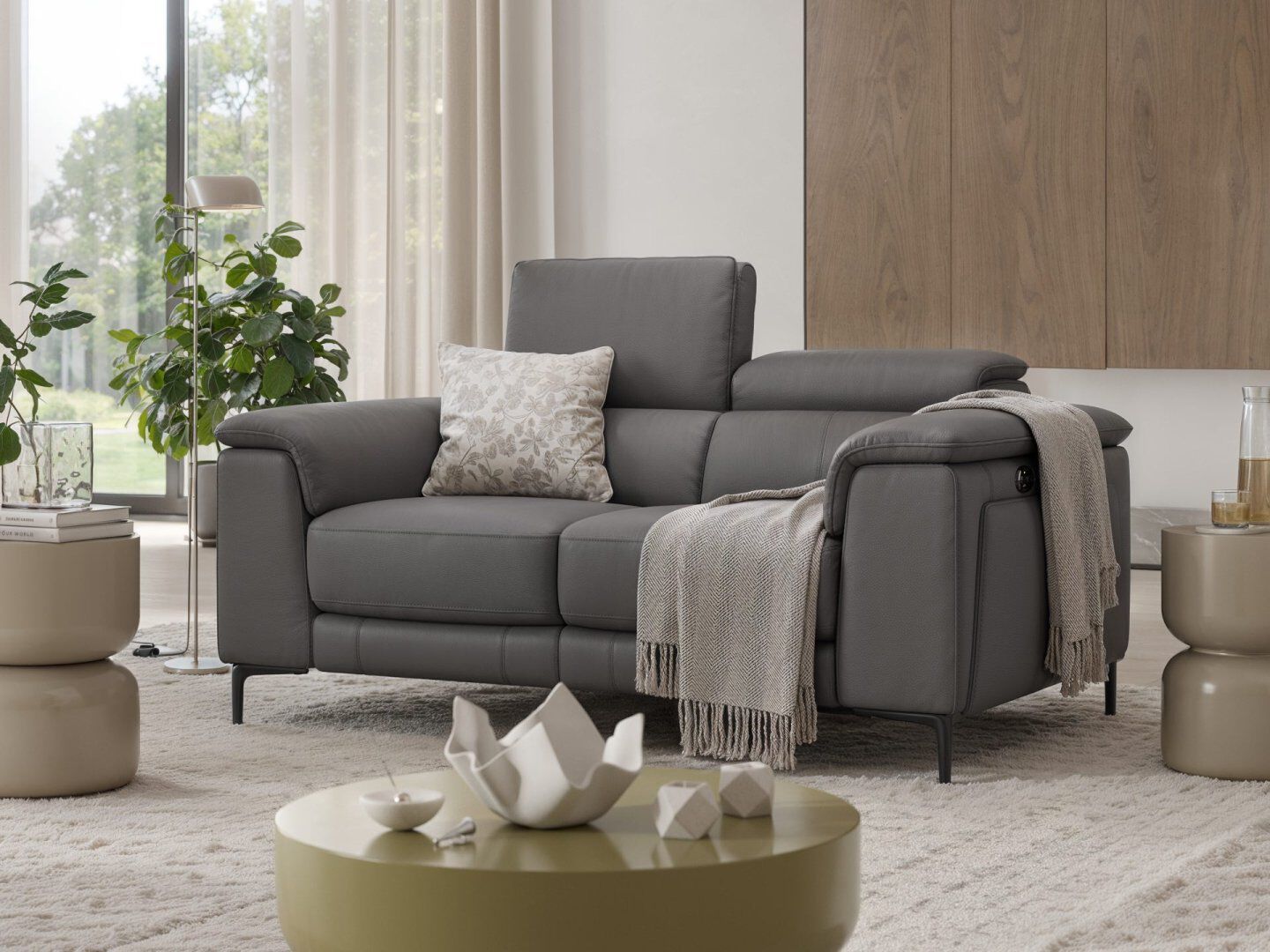 2-местный кожаный диван Sofanella Marino ARCH-00147451 - Вид №1