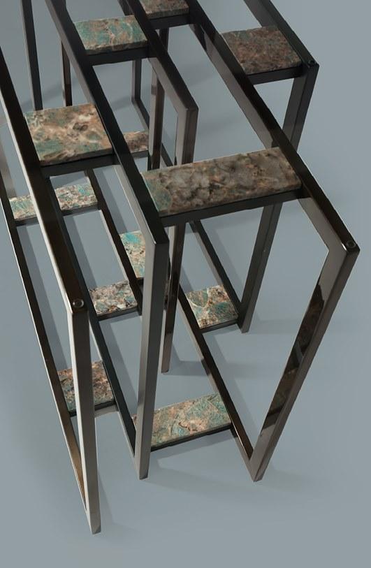 Borzalino Стеклянный стол с металлической структурой sun-id-1515126 - Вид №3