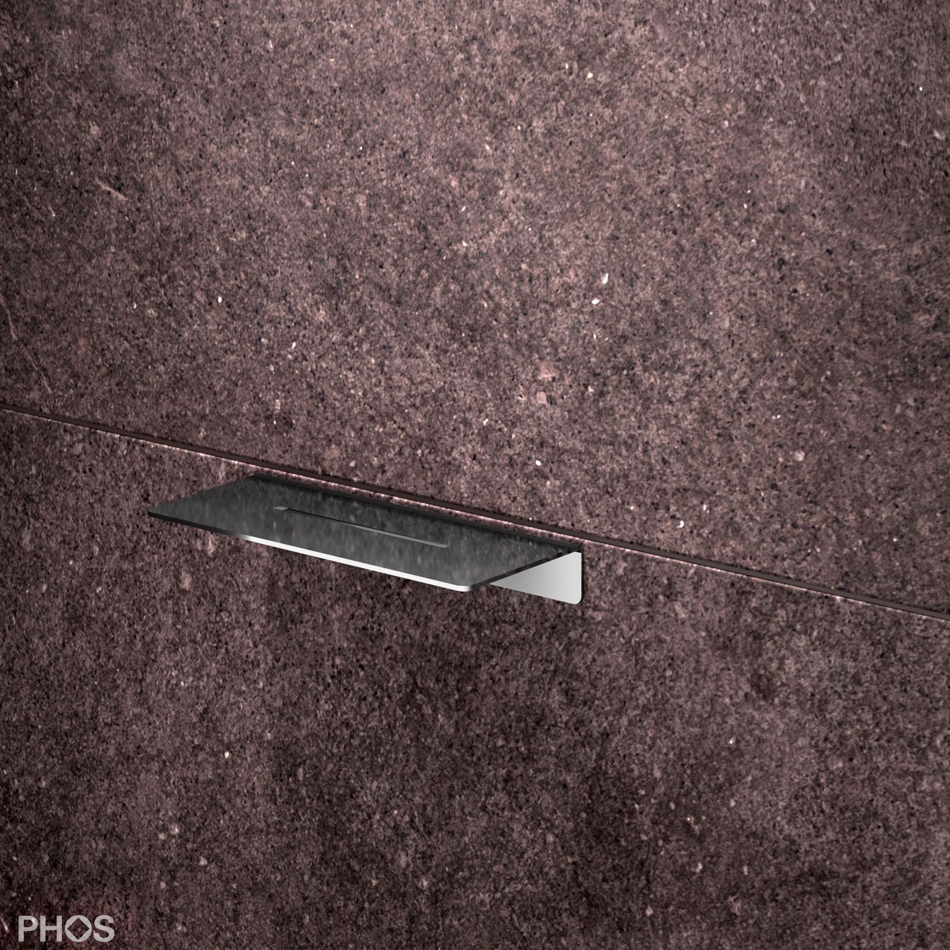 DA170PL Полка для душа с резьбой, длина 17 x глубина 8 см, полированная PHOS 